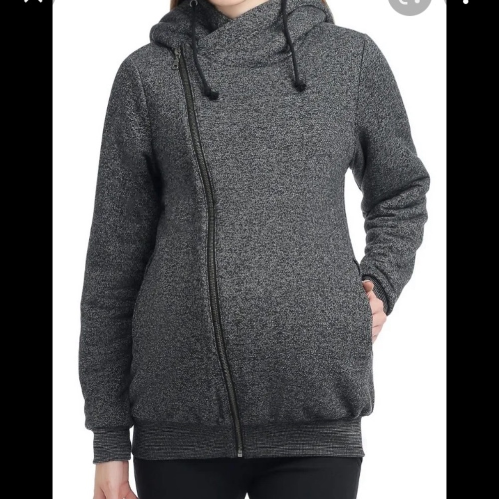 Kimi and Kai faux sherpa lined sweatshirt jacket